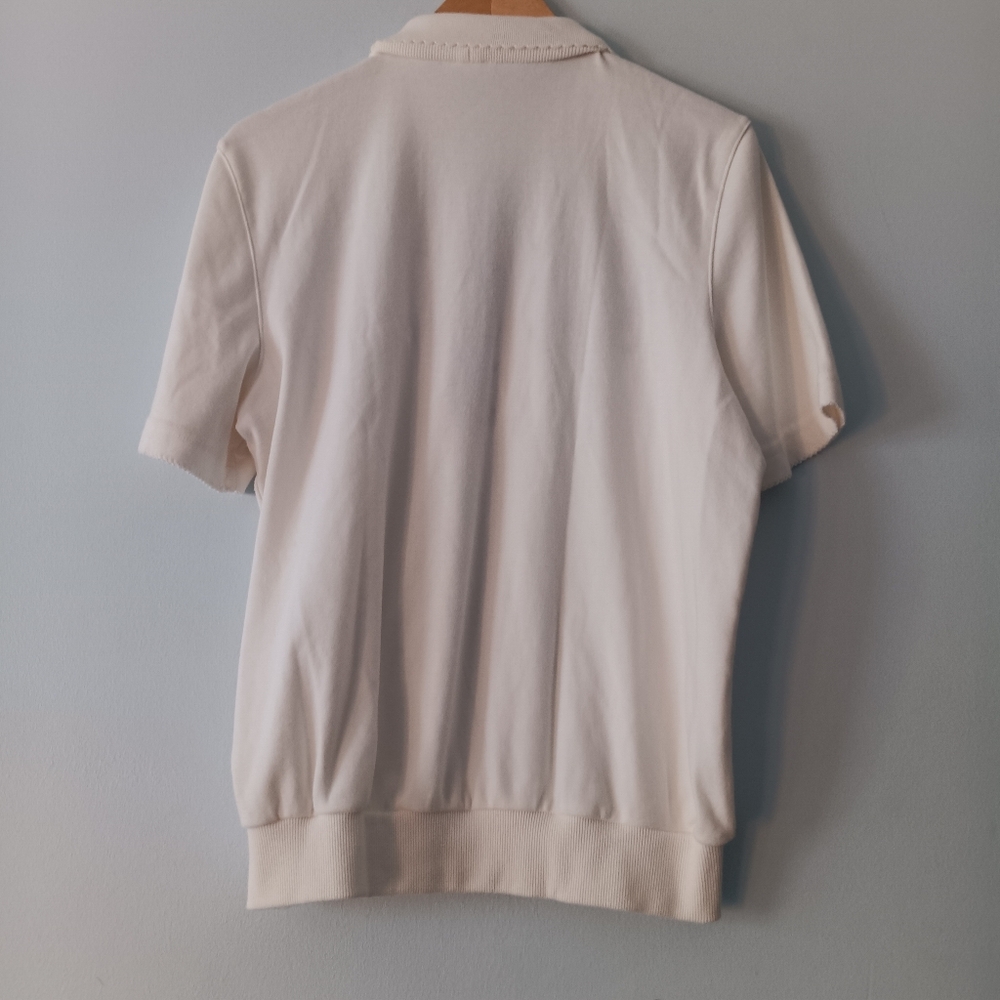 Alfred Dunner White Embroidered Floral Short Sleeve Top M - Picture 2 of 8